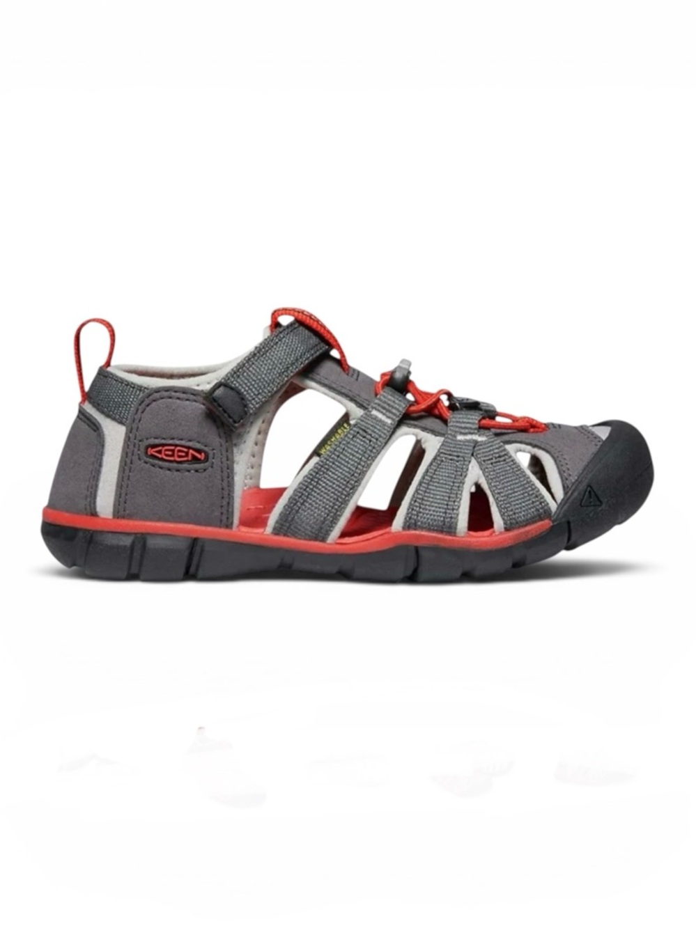 Keen Kids Black Gray and Red Trail Water Shoes Sandals Size EU38 Size 6